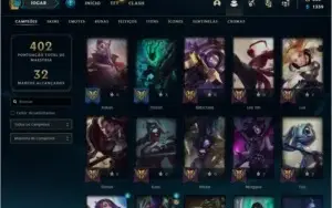CONTA LOL LVL 225 156 SKINS +125 CAMPEÕES.