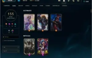 CONTA LOL LVL 225 156 SKINS +125 CAMPEÕES.