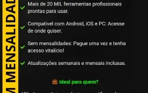 + de 20.000 Ferramentas Profissionais - Sem Mensalidade!