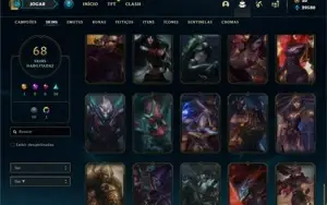 Conta bronze 2 com 95 Champs e 68 Skins + 30 Espolios