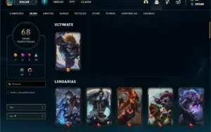 Conta bronze 2 com 95 Champs e 68 Skins + 30 Espolios