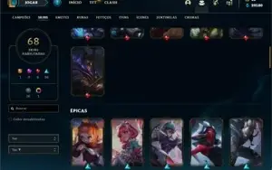 Conta bronze 2 com 95 Champs e 68 Skins + 30 Espolios