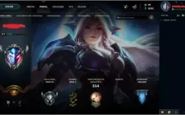 League of Legends 110 champ 89 skins Gold temporada passada