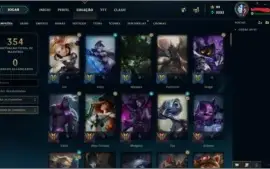 League of Legends 110 champ 89 skins Gold temporada passada