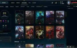 League of Legends 110 champ 89 skins Gold temporada passada