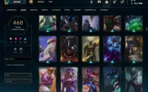 Conta prata 3 com TODOS os champs e 460 Skins + 6 Prestigios