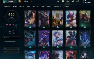 Conta prata 3 com TODOS os champs e 460 Skins + 6 Prestigios