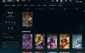 Conta prata 3 com TODOS os champs e 460 Skins + 6 Prestigios