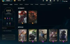 Conta prata 3 com TODOS os champs e 460 Skins + 6 Prestigios