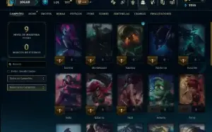 Unranked com 30 Champs e 2 Skins