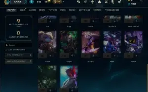 Unranked com 30 Champs e 2 Skins