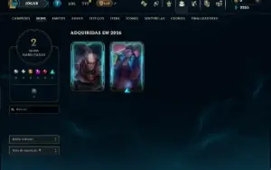 Unranked com 30 Champs e 2 Skins