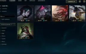 Unranked com TODOS os champs e 170 Skins + 5 Vitoriosas