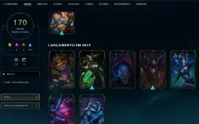 Unranked com TODOS os champs e 170 Skins + 5 Vitoriosas