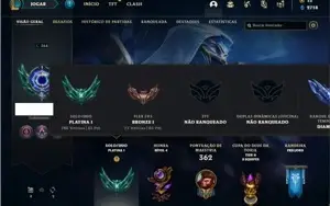 Conta Platina 1 com TODOS os champs e 128 Skins + 700k