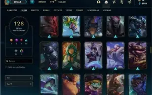 Conta Platina 1 com TODOS os champs e 128 Skins + 700k