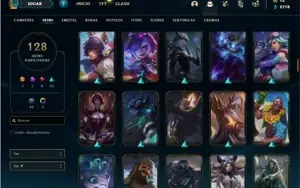 Conta Platina 1 com TODOS os champs e 128 Skins + 700k