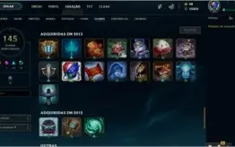 CONTA LEAGUE OF LEGENDS TODOS CHAMP 346 SKINS CONTA SEASON 1