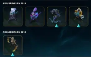 119 skin, gold nas ultimas 3 seasons, 2 prestigios