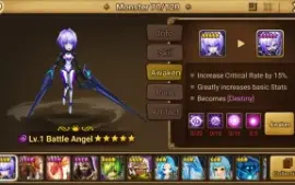 Reroll Summoners War lvl10 com Battle Angel Dark - Destiny