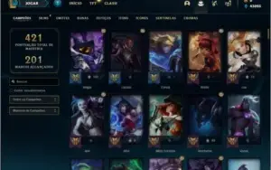 Conta ouro 3 com 150 champs e 73 skins + 52 Espolios