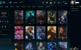 Conta LoL lvl 551 com 203 skins
