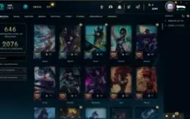 Conta LoL lvl 551 com 203 skins