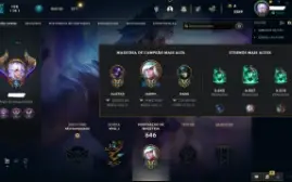 Conta LoL lvl 551 com 203 skins