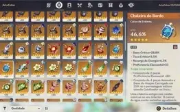 AR 55 - Raiden C2, Kazuha, Diluc, Jean C1, Keqing e Qiqi