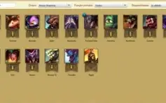 CONTA LEAGUE OF LEGENDS BR- 6 SKINS - 16 CHAMPS - UNRANKED
