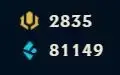 conta league of legends + de 1000 skins LVL 439
