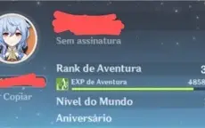 Conta com [Benção da lua] AR 31 Raiden,Ganyu,Diluc e Keqing