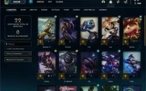 Conta bronze 3 com 30 Champs e 5 Skins + 1 Fragmento
