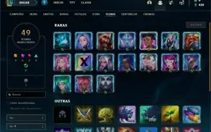 Conta bronze 3 com 30 Champs e 5 Skins + 1 Fragmento