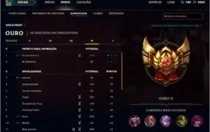 Conta League of Legends 110 campeões 30 skins ouro 2