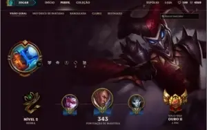 Conta League of Legends 110 campeões 30 skins ouro 2