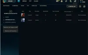 Conta bronze 1 com 4 Skins e 25 Champs