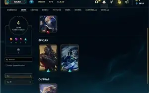 Conta bronze 1 com 4 Skins e 25 Champs