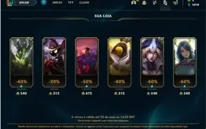 Conta bronze 1 com 4 Skins e 25 Champs