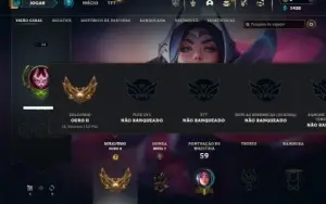 Ouro 2 com 30 Champs e 8 Skins + 50 Essencias Miticas