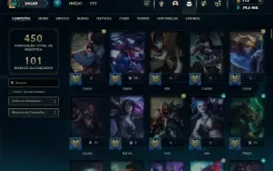 Platina 3 com TODOS os champs e 225 Skins ( ADC / MID )