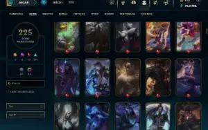 Platina 3 com TODOS os champs e 225 Skins ( ADC / MID )