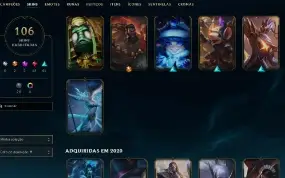 2798 Rp - 107 Skins - 70 Essencias Miticas - Fa Lol