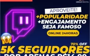 [Promoção] 5K Seguidores Twitch R$ 8,99 | Entrega Imediata