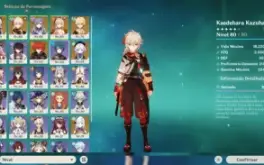 Conta Genshin Ar 53, 9 Personagens 5*, 2 Armas 5*