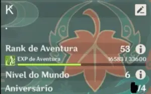 Conta Genshin Ar 53, 9 Personagens 5*, 2 Armas 5*