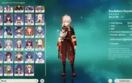 Conta Genshin Ar 53, 9 Personagens 5*, 2 Armas 5*
