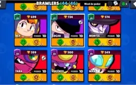 Conta de Brawl Stars quase full com 7 skins exclusivas