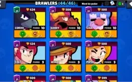 Conta de Brawl Stars quase full com 7 skins exclusivas