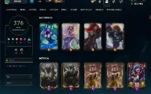 Conta Ferro 1 com TODOS os champs e 376 Skins +14 Prestigios